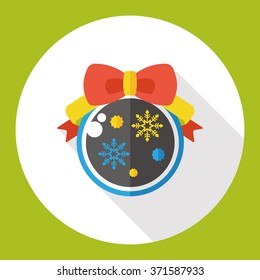 Christmas hanging ball flat icon