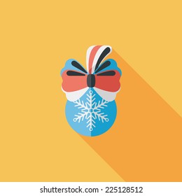 Christmas hanging flat icon with long shadow,eps10