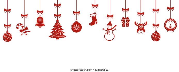 Christmas Hanging Ornaments Background