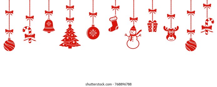 Christmas hanging ornaments background