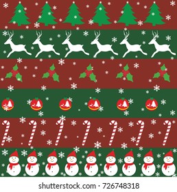 Christmas hanging ornaments decorations - gold reindeer, snowflakes, stars. Christmas and new year greeting and invitation card  background. Vector illustration.