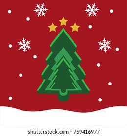 Christmas hanging ornaments decorations - white reindeer, snowflakes, stars. Christmas and new year greeting and invitation card background. Vector illustration