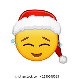 Christmas happy face with tears Large size of yellow emoji smile