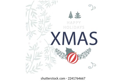 Christmas Happy Holiday vector design