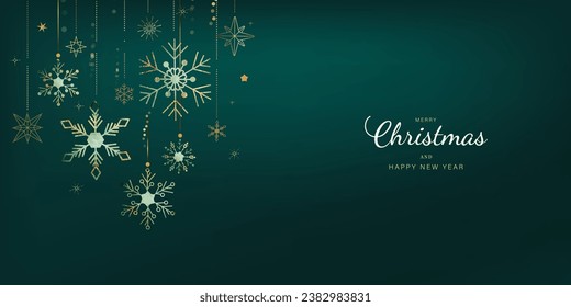 Christmas Happy Holidays, season's greetings and new year vector template with Christmas element decoration