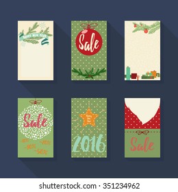 Christmas and Happy New Year 2016 web banners set 240x400 size. For sale and seasonal discount.