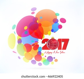 Christmas and happy new year 2017. Colorful abstract background