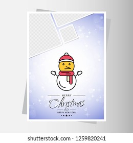 Christmas and Happy New Year 2019 Backgrounds snowman
