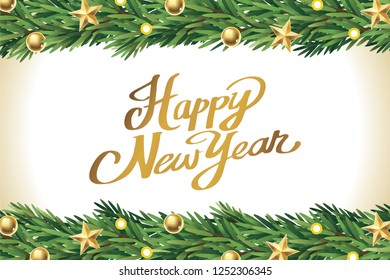Christmas and Happy new year background, Vector