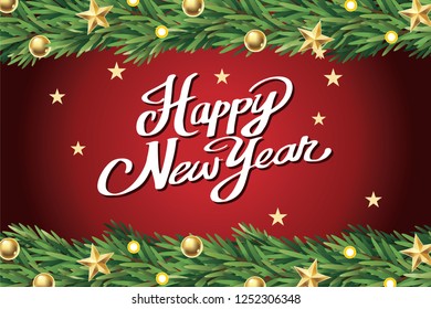 Christmas and Happy new year background, Vector