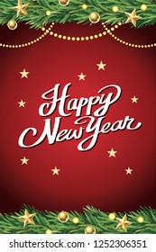 Christmas and Happy new year background, Vector