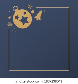 christmas and happy new year background. minimalist design. vector illustration