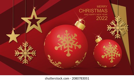 christmas and happy new year background. minimalist design. vector illustration