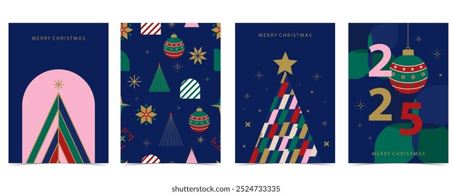 Navidades y feliz año nuevo de fondo. diseño de Vertical para A4