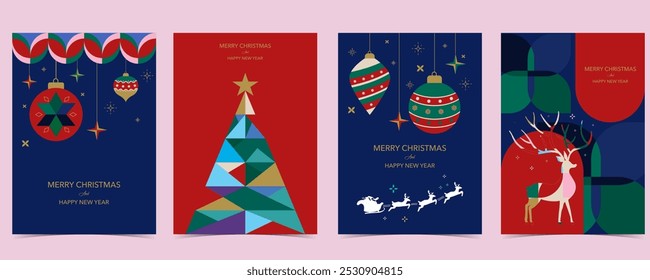 Christmas and happy new year background. vertical design for A4