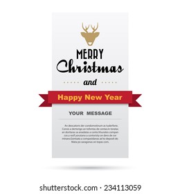 Christmas and Happy new year  card design , Illustration eps10 