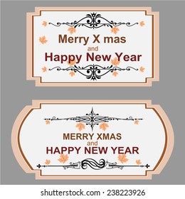 Christmas and happy new year card and background .vector 