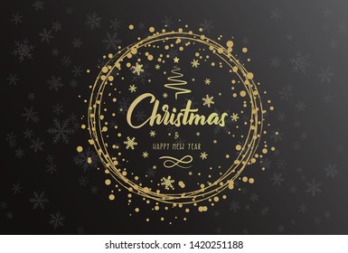 Christmas and happy new year eve background vector
