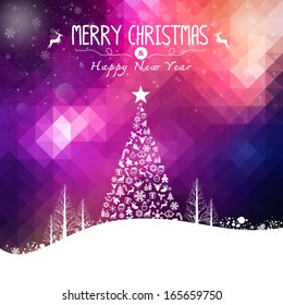 Christmas and Happy new year Greeting Card. Merry Christmas