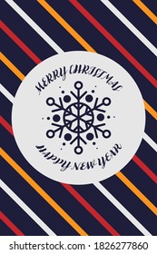 Christmas and happy new year greeting card background. Vector illustration design.