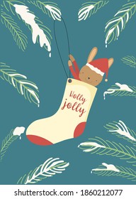 Christmas and Happy New Year greeting cards,cute cards,Vector illustrations.