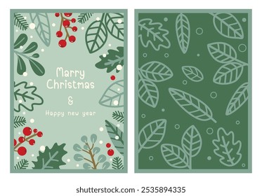 Christmas and Happy new year greeting vector card Christmas Background, Holiday Christmas element art vector illustration