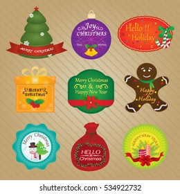 Christmas and Happy New Year Tags