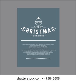 Christmas and Happy New year. Vector Set of Greeting cards 
