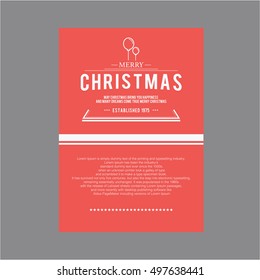 Christmas and Happy New year. Vector Set of Greeting cards 
