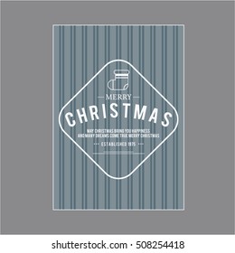 Christmas and Happy New year. Vector Set of Greeting cards 