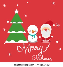 Christmas and Happy New Year Vector Illustration Suitable for greeting cards. Picture Books.Festival celebrations