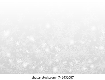 Christmas and happy new year white vector background with snowflake