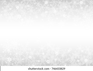 Christmas and happy new year white vector background with snowflake