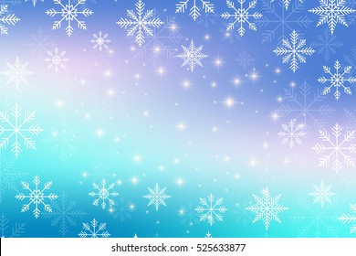 Christmas and Happy New Years background with snowflakes. Vector illustration