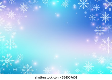 Christmas and Happy New Years background with snowflakes. Vector illustration