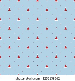 christmas hat blue background.