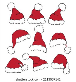 Christmas hat bundle, Cricut file silhouettes
