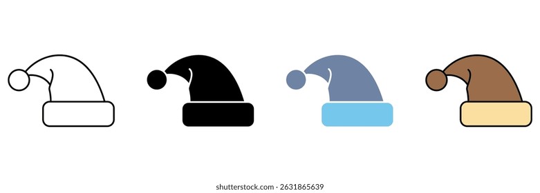 CHRISTMAS HAT concept line icon. Simple element illustration.