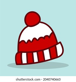 A Christmas hat. The concept of Christmas and New Year.
