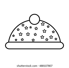 christmas hat decoration isolated icon vector illustration design
