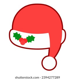 Christmas hat, digital graphic illustration
