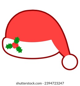 Christmas hat, digital graphic illustration
