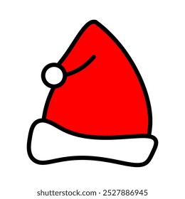 Christmas hat, digital graphic illustration.