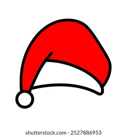 Christmas hat, digital graphic illustration.