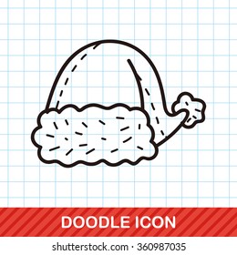christmas hat doodle