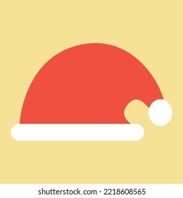Ilustración vectorial del icono de relleno de sombrero de Navidad 
