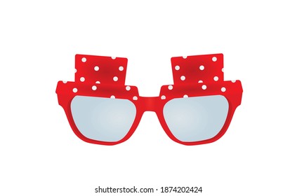 Christmas hat glasses. vector illustration