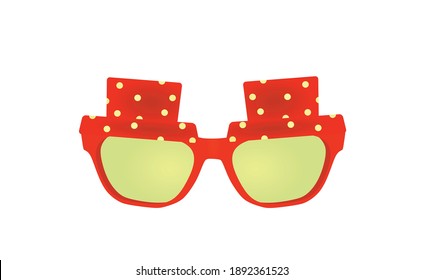 Christmas hat glasses. vector illustration