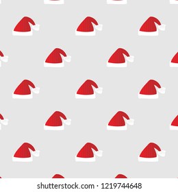 Christmas hat gray background.