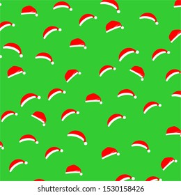 Christmas hat with green background